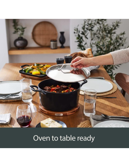 Sartén Cuadrada de Hierro Fundido All-Clad 28 cm con Trivet