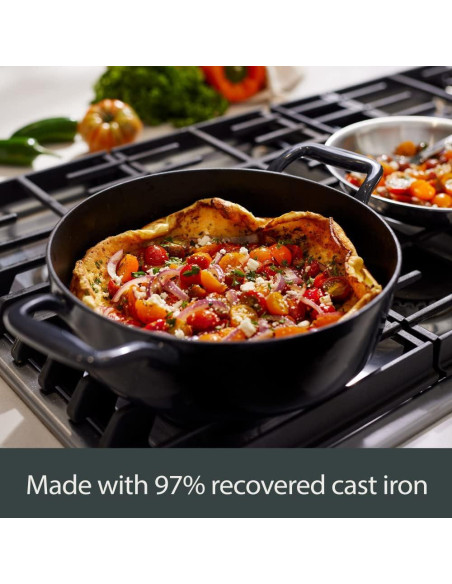 Sartén Cuadrada de Hierro Fundido All-Clad 28 cm con Trivet