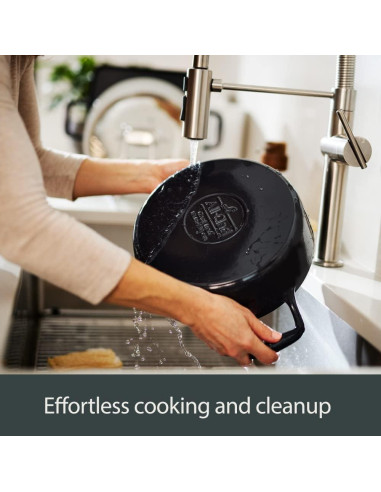 Sartén Cuadrada de Hierro Fundido All-Clad 28 cm con Trivet