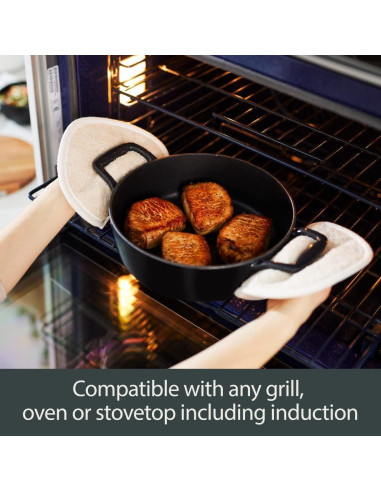 Sartén Cuadrada de Hierro Fundido All-Clad 28 cm con Trivet