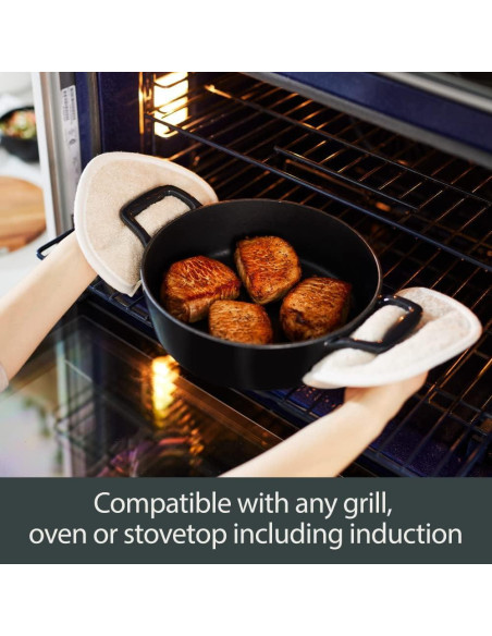 Sartén Cuadrada de Hierro Fundido All-Clad 28 cm con Trivet