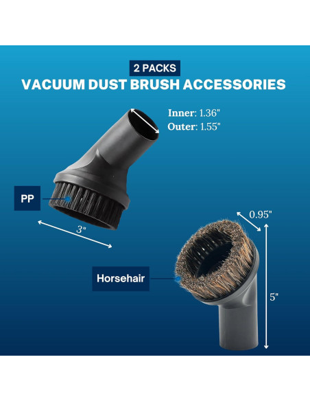 Juego de 2 Cepillos de Aspiradora GHAMADE 35mm para Shark y Miele