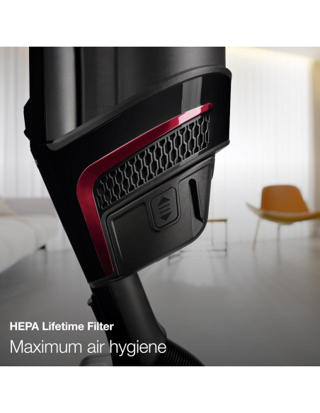 Aspiradora de varilla inalámbrica Miele HX1 Plus 60 min Negro/Rojo