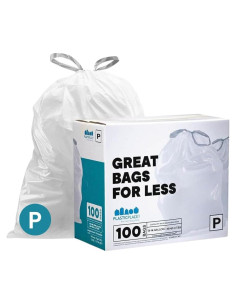 Bolsas de Basura Plasticplace 100 Unidades 60x80 cm Cuerda Tiro