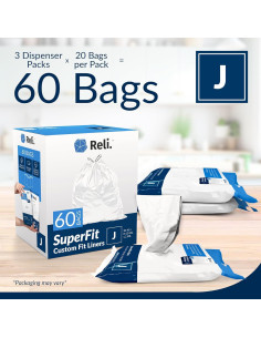 Bolsas de Basura Reli. SuperFit Código J - 60 Unidades 45L 2