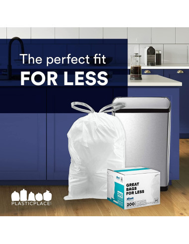Bolsas de Basura Plasticplace Código B 200 Unidades 6 Litros