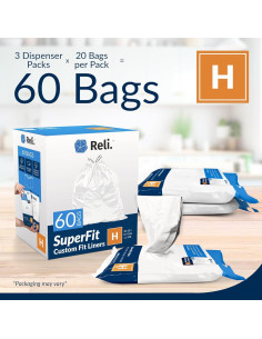 Bolsas de Basura Reli. SuperFit Código H - 60 Unidades 34.1L 2