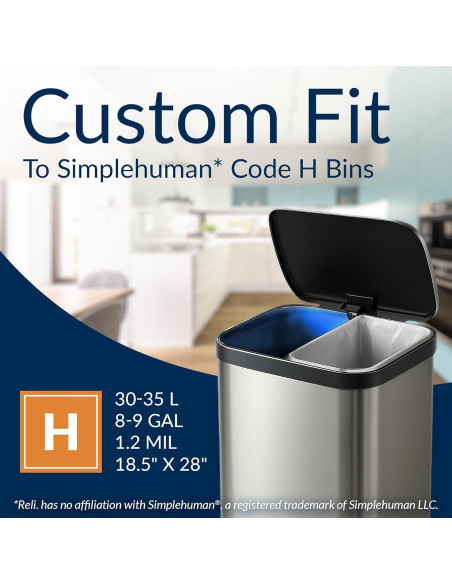 Bolsas de Basura Reli. SuperFit Código H - 60 Unidades 34.1L