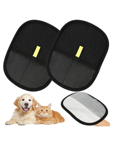 Guantes de Aseo Doble Cara Xorim para Mascotas - 2 Piezas