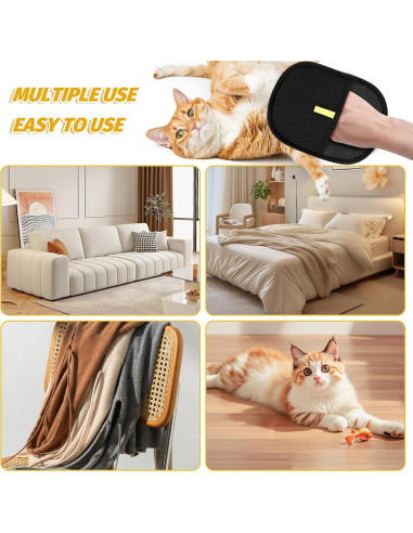 Guantes de Aseo Doble Cara Xorim para Mascotas - 2 Piezas