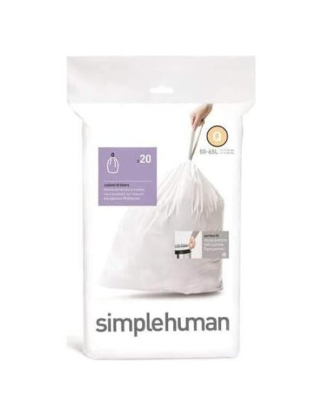 Bolsas de Basura Simplehuman Tamaño Q 50-65L Paquete 20