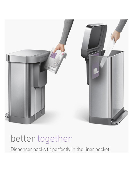Forros de Basura Ajustados simplehuman Código Q 65L 200 Contador