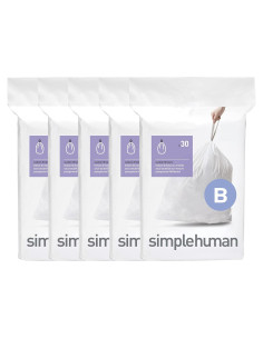 Forros de Basura Ajustados simplehuman Código B 150 Contador 6L