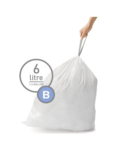 Forros de Basura Ajustados simplehuman Código B 150 Contador 6L 2