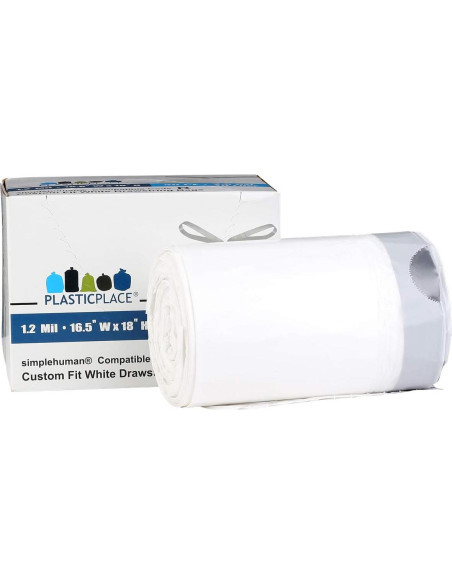 Bolsas de Basura Plasticplace 2.6 Galones 100 Unidades Blancas