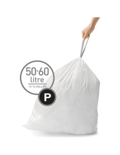 Forros de Basura Ajustados simplehuman Código P 100 Contar 60L 2