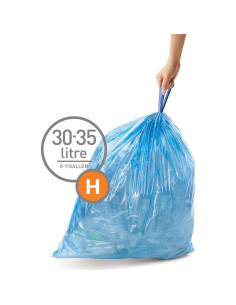 Bolsas de Basura simplehuman Código H 60 Unidades 30-35L Azul 2