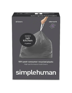 Bolsas de Basura de Cocina simplehuman 13 Galones 40 Unidades