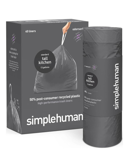Bolsas de Basura de Cocina simplehuman 13 Galones 40 Unidades