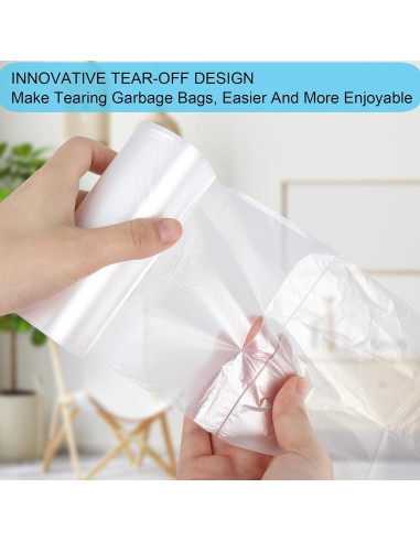 Bolsas de Basura Transparentes SOSOHOME 4.5L 150 Cuentas