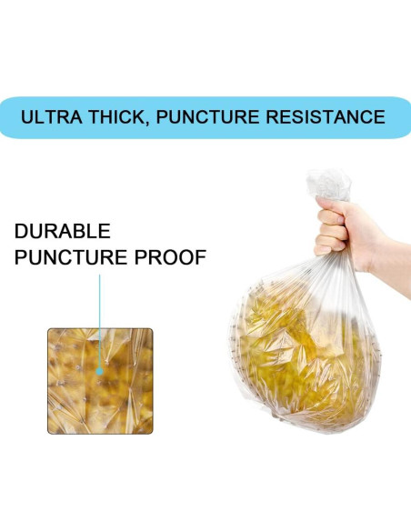 Bolsas de Basura Transparentes SOSOHOME 4.5L 150 Cuentas