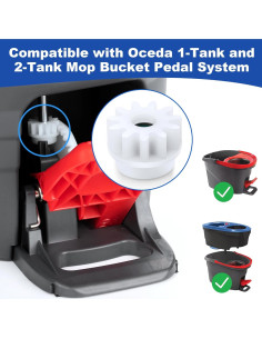 4 Piezas Engranaje de Reemplazo TIDYKITC para Cubo Ocedar 2