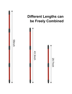 Mango de Mop de Giro Oceda 4 Secciones Ajustable 76-147 cm 2