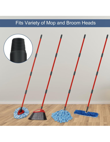 Mango de Mop de Giro Oceda 4 Secciones Ajustable 76-147 cm