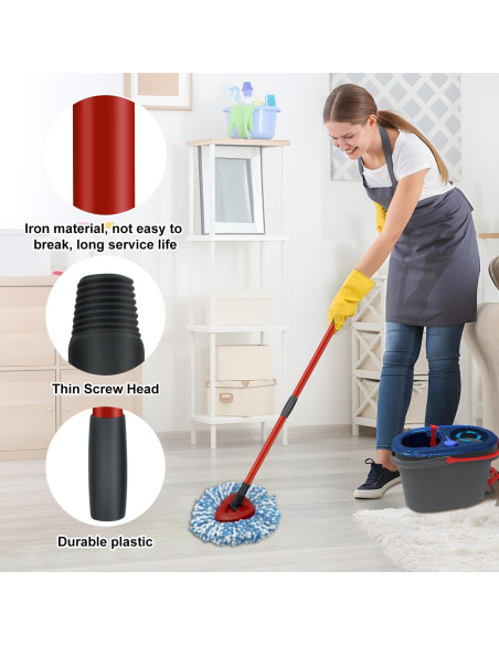 Mango de Mop de Giro Oceda 4 Secciones Ajustable 76-147 cm