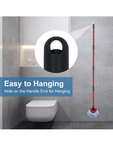 Mango de Mop de Giro Oceda 4 Secciones Ajustable 76-147 cm