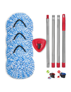 Juego de 4 Cabezas de Reemplazo para Mopa Giratoria kCarpoly