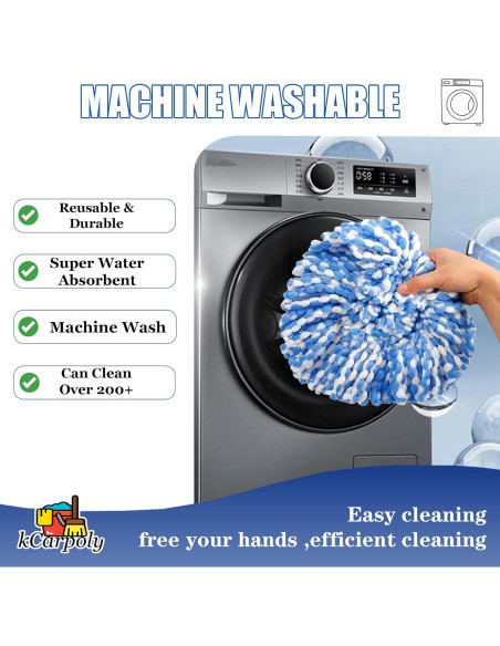Juego de 4 Cabezas de Reemplazo para Mopa Giratoria kCarpoly
