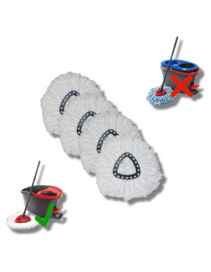 Reemplazo Cabeza Mopa Microfibra AmiJade 4 Unidades Lavable