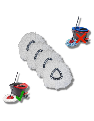 Reemplazo Cabeza Mopa Microfibra AmiJade 4 Unidades Lavable