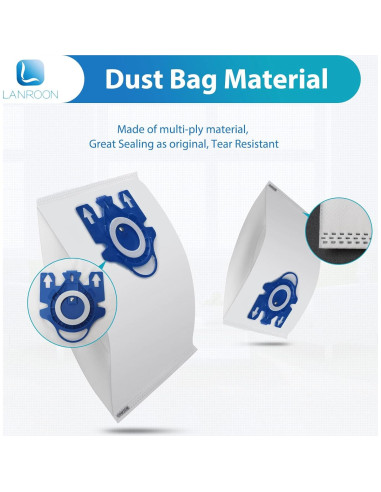 Paquete de 24 Bolsas GN LANROON para Aspiradoras Miele