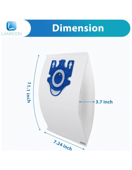 Paquete de 24 Bolsas GN LANROON para Aspiradoras Miele