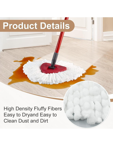 Cabezal de Repuesto O'Cedar Easy Wring - 4 Recargas + 2 Scrubber