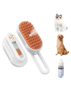 Cepillo de Vapor 4 en 1 Aornmrs para Gatos y Perros Blanco
