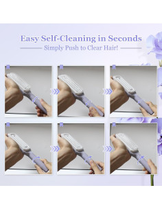 Cepillo de Cabello Autolimpiante Antiestático Genérico 24.89cm 2