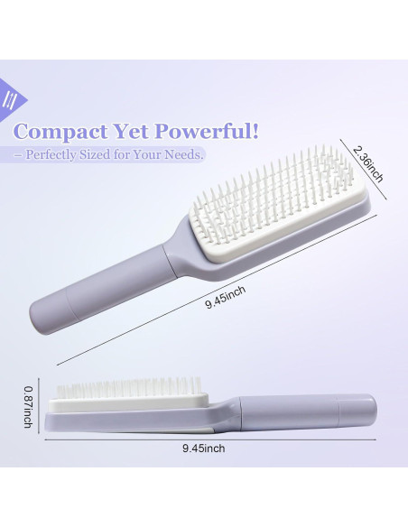 Cepillo de Cabello Autolimpiante Antiestático Genérico 24.89cm