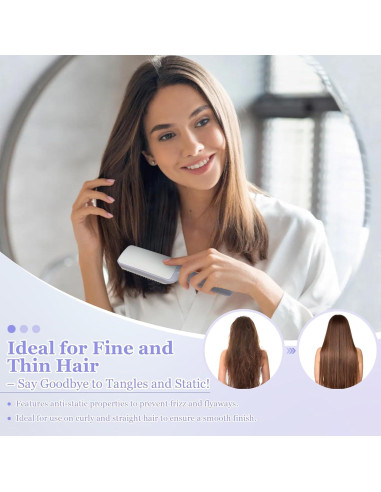 Cepillo de Cabello Autolimpiante Antiestático Genérico 24.89cm