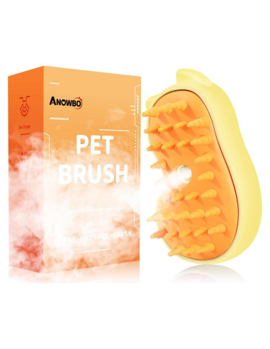 Cepillo Deshedding Autolimpiante Anowbo 3 en 1 para Gatos y Perros