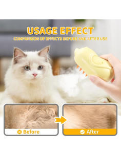 Cepillo Deshedding Autolimpiante Anowbo 3 en 1 para Gatos y Perros 2