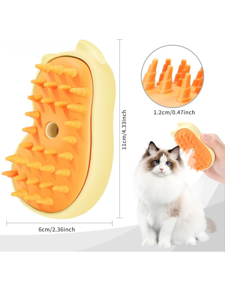 Cepillo Deshedding Autolimpiante Anowbo 3 en 1 para Gatos y Perros