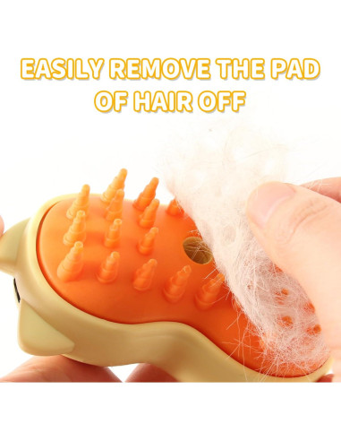 Cepillo Deshedding Autolimpiante Anowbo 3 en 1 para Gatos y Perros