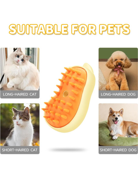 Cepillo Deshedding Autolimpiante Anowbo 3 en 1 para Gatos y Perros