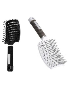 Cepillo de Pelo Curvado AISIBO 26cm 2PCS Anti Frizz Negro/Blanco