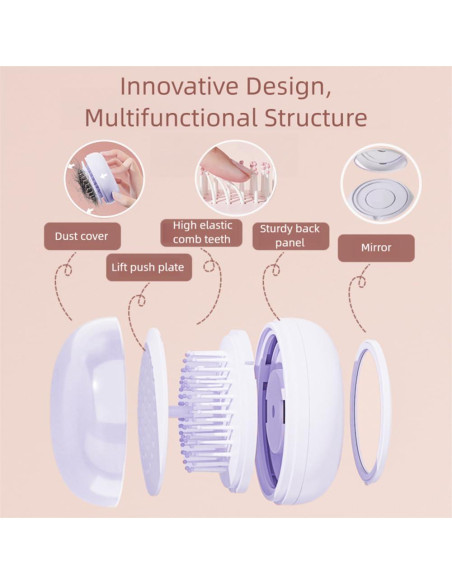 Cepillo de limpieza automática Xinqirity mini púrpura 8.41x5.49cm