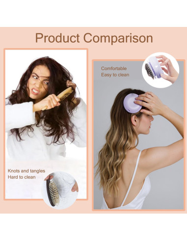 Cepillo de limpieza automática Xinqirity mini púrpura 8.41x5.49cm