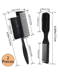 Cepillo de Peluquería 2 en 1 OULIGET Doble Cabeza Negro 2